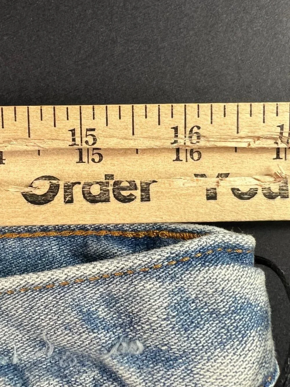One Teaspoon Shorts Women's 33* Bandits Twisted Cuff Blue Denim Jorts Tag 29